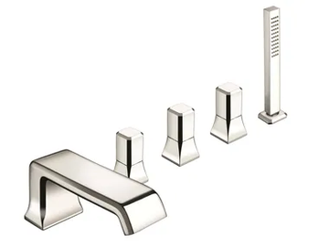 ITALY CRIIT121 - 5 hole bathtub set with hand shower by CRISTINA Rubinetterie - view 2